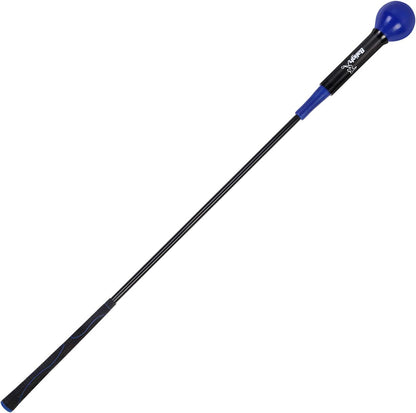 Golf Swing Trainer Aid 48"/40" Warm-Up Stick for Strength Flexibility Tempo Training Golf Practice Aid with Weighted Head Swing Corrector for Men Women